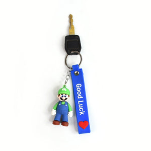 Cute Cartoon Silicone 3D Key Chain with Metal Hook & Strap (Pack of 1)