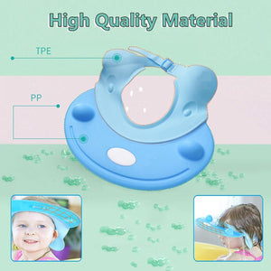 Silicone Baby Shower Cap Bathing Baby Wash Hair Eye Ear Protector Hat for New Born Infants babies Baby Bath Cap Shower Protection For Eyes And Ear.