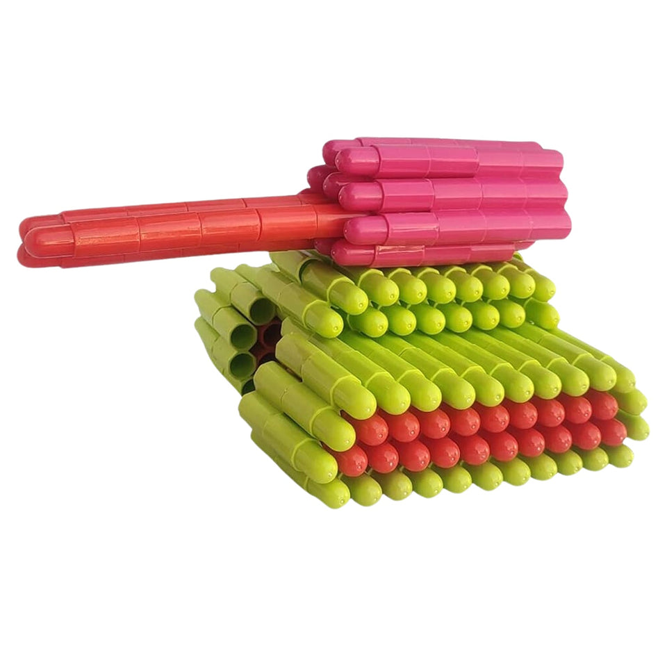 Bullet Blocks for Intelligent Kids Creative Bullets Shaped Building Blocks (Approx 88 Pcs)