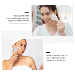 Silicone Face Scrubber Exfoliating Brush, Manual Handheld Facial Cleansing Brush (1 Pc)