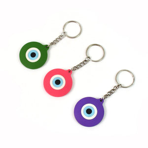 Evil Eye Rubber / Silicone Keychain (1 Pc / Mix Color)