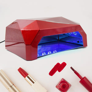 36W LED Nail Dryer, Curing Nail Polish UV Gel Diamond Shaped Nail Dryers (1 Pc)