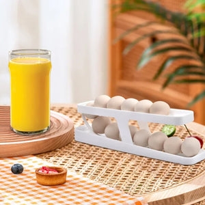 Plastic 2-Tier Rolling Egg Dispenser For 12-14 Eggs (1 Pc)