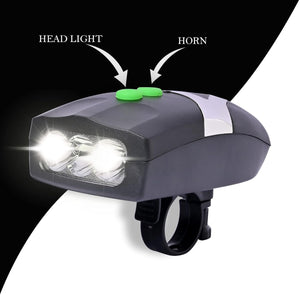 Bicycle 3 LED White Headlight Lamp (1 Pc / Battery not included)