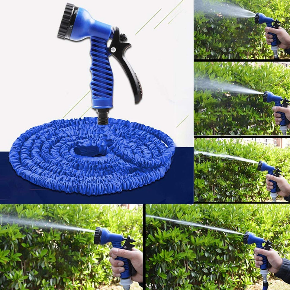 Expandable Magic Garden Hose with Spray Gun, 4 Metre Pipe 7 Spray Modes Nozzle (1 Set)