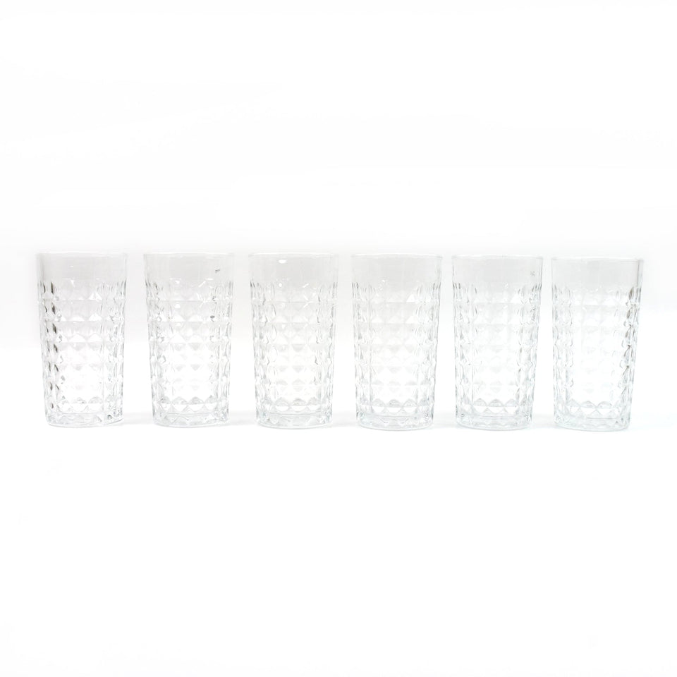 Glass Tumbler, Juice Glasses and Transparent Water Glasses Big Size (6 Pcs Set / 278 ML)