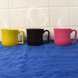 Premium Plastic Coffee / Tea Cups / Mug with Handle (1 Pc / With Color Box / Mix Color)