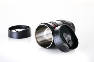 0720 Camera Lens Shaped Coffee Mug Flask With Lid