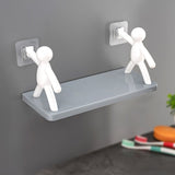 Cute floating wall shelf with brown box design