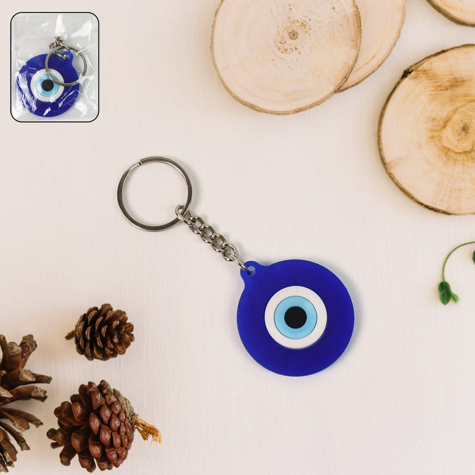 Evil Eye Rubber / Silicone Keychain (1 Pc / Blue Color)