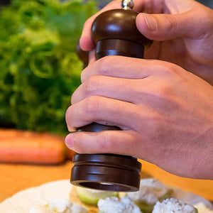 Wooden Pepper Mill 6 inch Tall - Best Pepper Grinder (1 Pc)