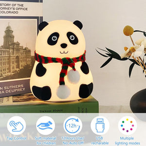 Panda 7-Color LED Silicone Touch Lamp (1 Pc)