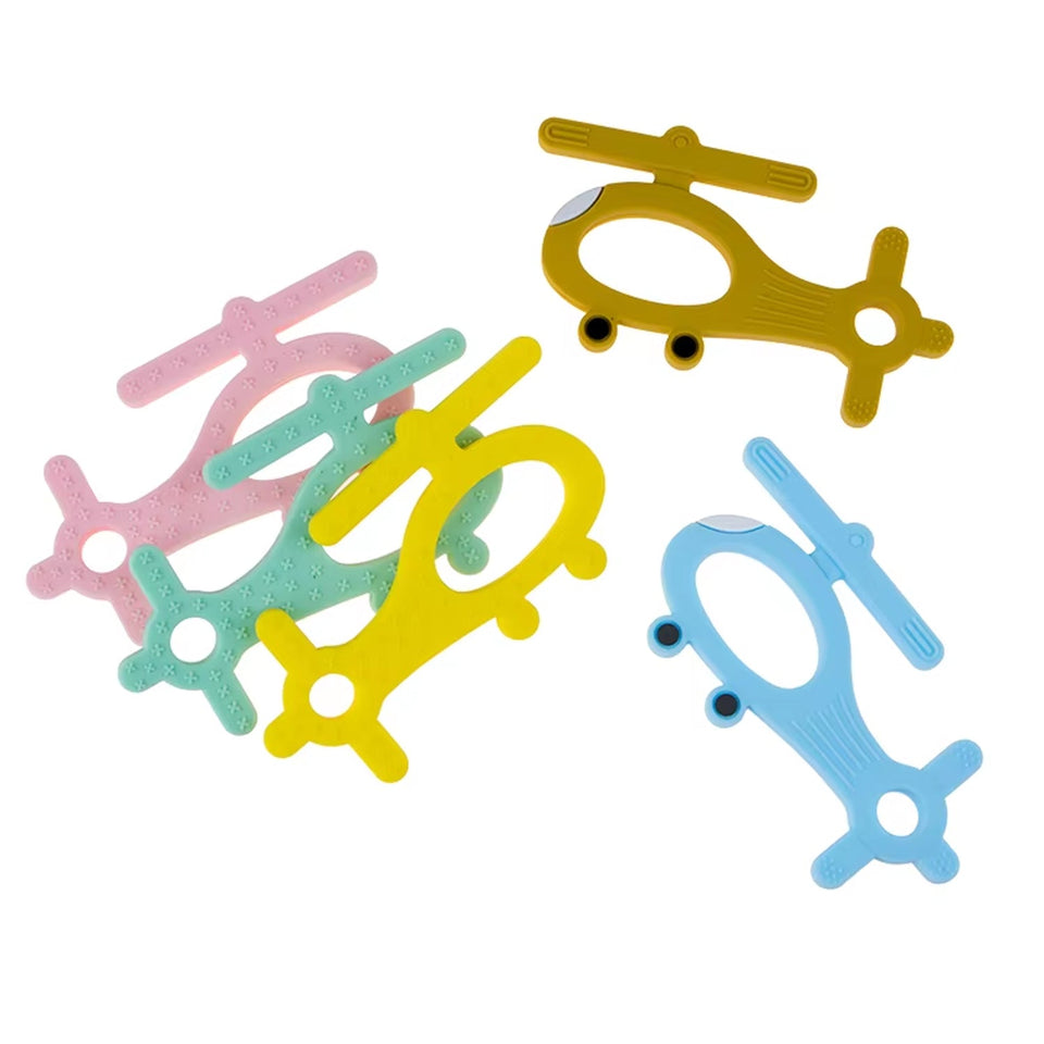 Silicone Helicopter Shape Teether for Baby (1 Pc / Mix Color)