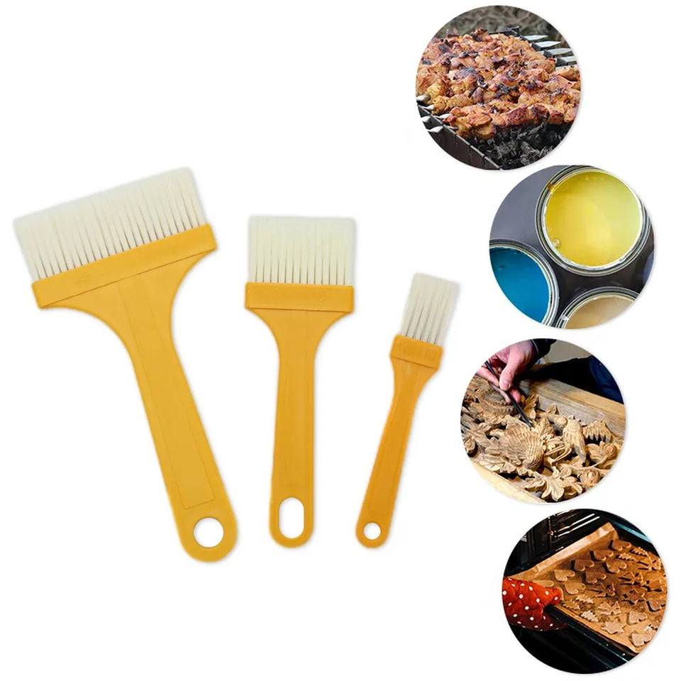 Multifunction Basting Brush, Barbecue Brush, for Cooking Pastry Brush Baking (3 Pcs Set)