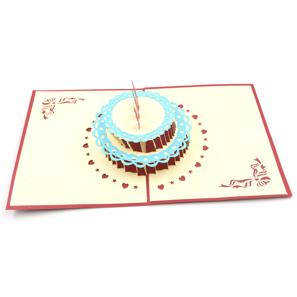 Unique 3D Pop-Up Wishing Card (Birthday): 1 Pc