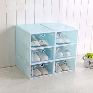 1 Layer Plastic Shoes Storage Box, Stackable Shoe Storage (1 pc / 32x21x12 CM)