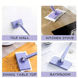 Automatic Cloth Changing Mini Mop with Push Pull Cloth Changing Handle (1 Pc)