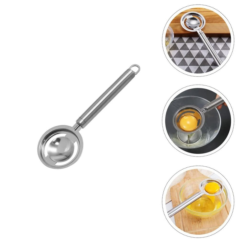 kitchen tools Egg Yolk White Separator Stainless Steel Egg White Separator Tools Eggs Yolk Filter Gadgets Kitchen Gadgets Separating Funnel Spoon Egg Divider Tools