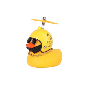 Beautiful Duck Car Ornaments Duck Bicycle Bell with Propeller Helmet (1 Pc / Mix Design)