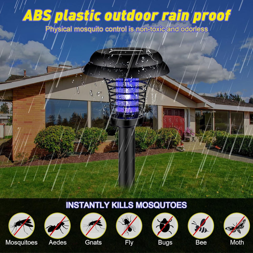 Medium Garden Solar Powered LED Mosquito Trap / Bug Zapper (1 Pc)