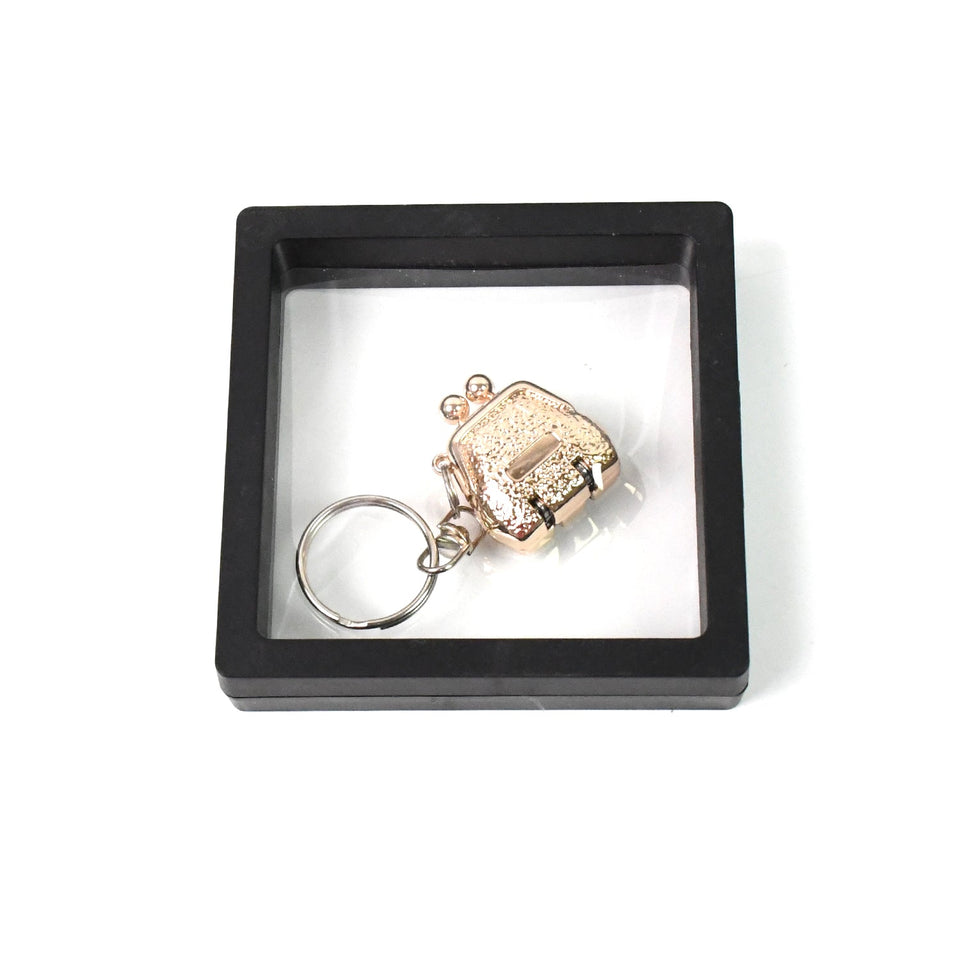 Nail Clipper Keychain With 3D Floating Frame Display Case (1 Set)