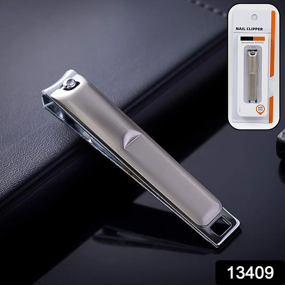 Stainless Steel Folding Portable Large Nail Clippers with Nail File (1 Pc)