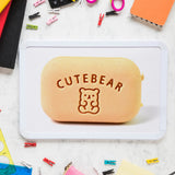 Cute Soap Shaped Erasers With Plastic Case (1 Pc / With Case)