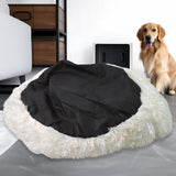 Plush Luxurious Deluxe Soft Dog Bed Washable Sofa Round Cushion (Large / 1 Pc)