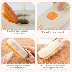 Electric Spray Handle Massage Brush, Hair Removal Brush Steam (1 Pc)