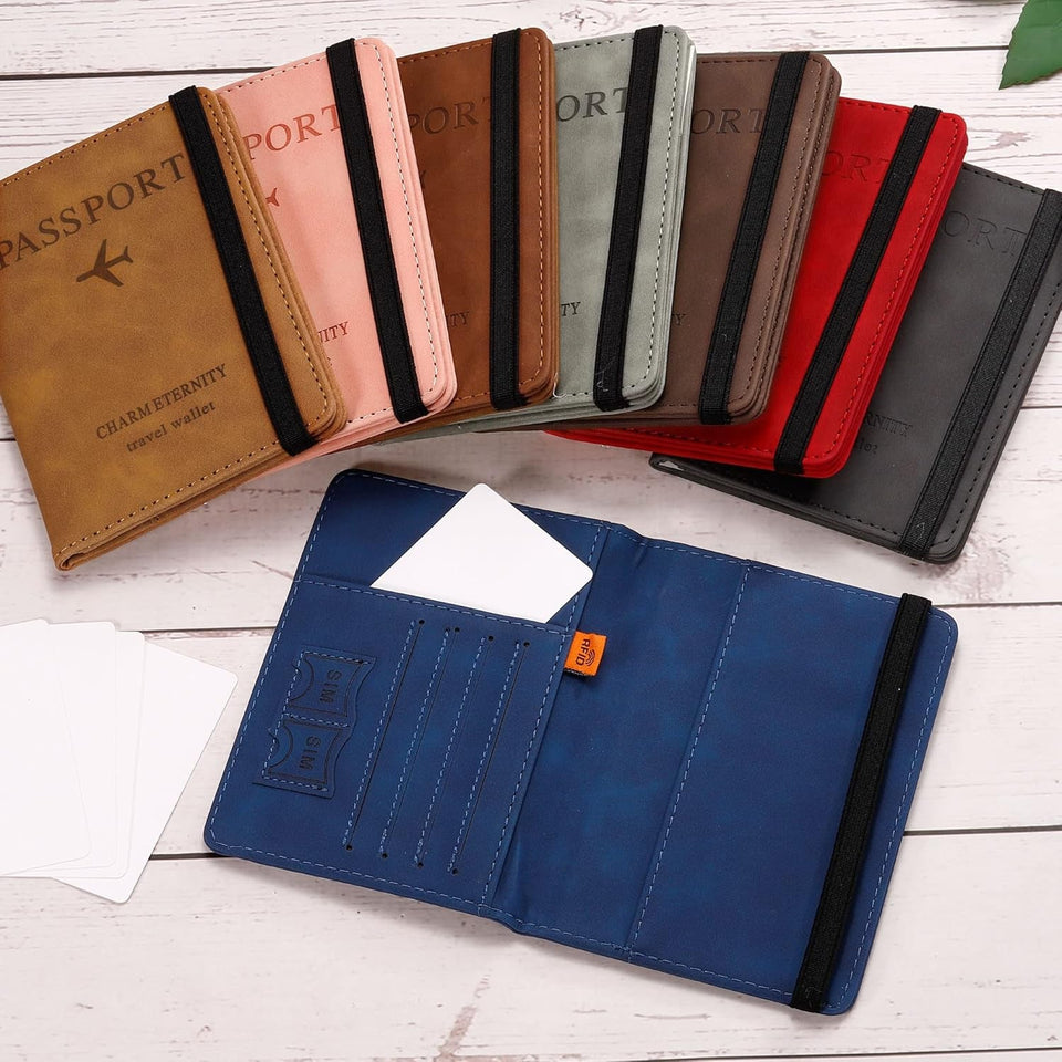 Passport Holder Cover PU Leather Travel Wallet case (1 Pc / 15×11 Cm)