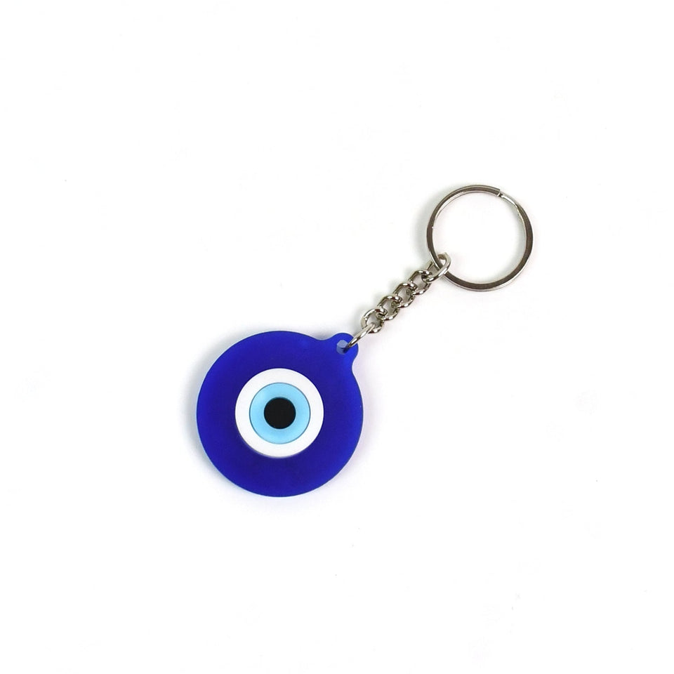 Evil Eye Rubber / Silicone Keychain (1 Pc / Blue Color)