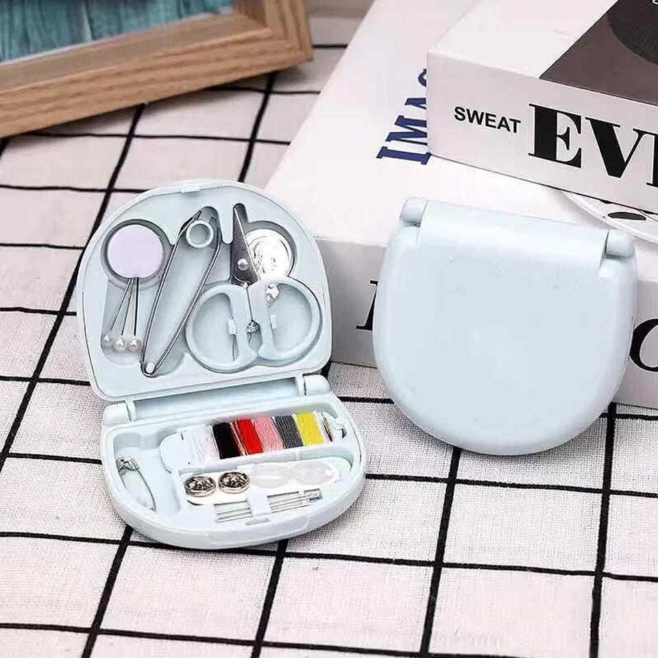 1290 Mini Travel Sewing Kit Diy Sewing Portable Sewing Tool Kits Plastic Sewing Kit Box Beginner Friendly Emergency Sewing Repair Kit With Threads Scissors Hand Sewing Needles