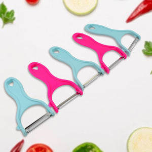 Stainless Steel Kitchen Scissors  Multipurpose Peeler (2 Pc Set  Mix Design Scissor  Peeler)