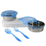 Sumo Lunch Box With Lunch Bag Plastic Lunch Box  Plastic Spoon Fork (2 Pc Set  With Lunch Box)