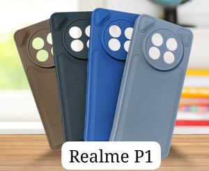 Stitch Leather Hard Case For Realme