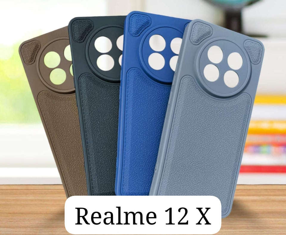 Stitch Leather Hard Case For Realme