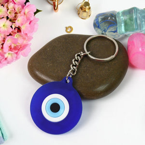 Evil Eye Rubber / Silicone Keychain (1 Pc / Blue Color)