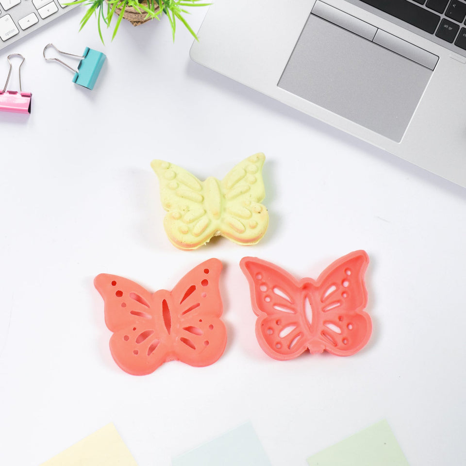 Butterfly Shape Eraser Rubber (1 Pc / Mix Colour & Design)