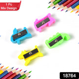 Plastic Small Cute Pencil Sharpener (1 Pc / Mix Design & Color)