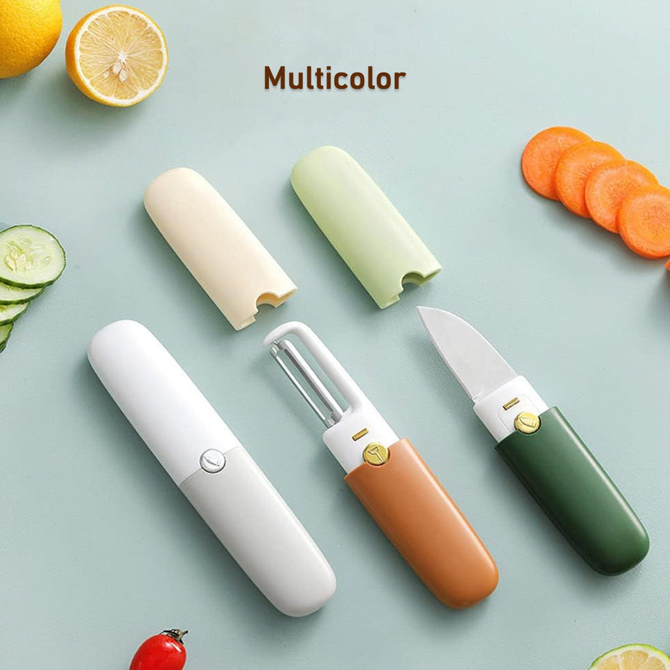 2 in 1  Knife, Multifunctional peeler fruit knife (1 Pc)