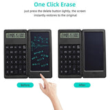 Foldable Calculator With 6 Inch LCD Tablet Digital Drawing Pad Stylus Pen Erase Button Lock Function Smart Calculator   -01