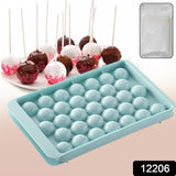 Plastic Round Reusable Ice Cube Ice Ball Mold / Lollipop Candy Maker 33 Moulds (16.5×10 Cm / 1 Pc)