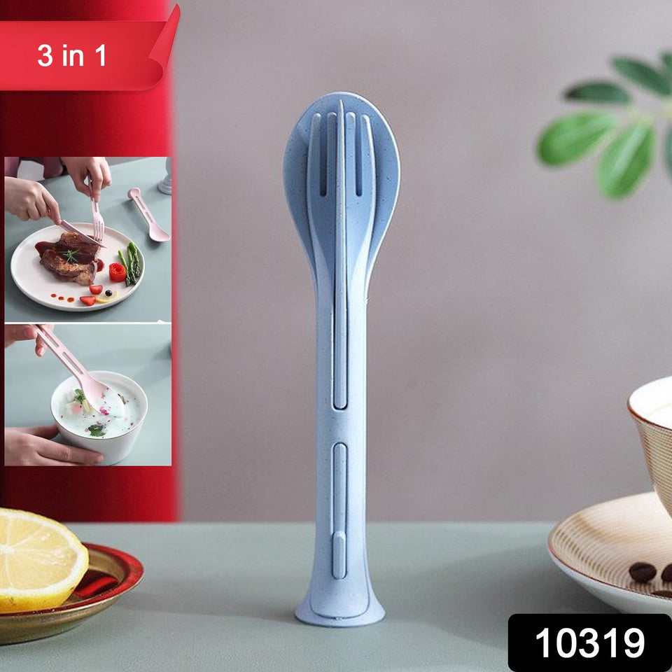 3 in 1 Reusable Spoon, Knife Forks Tableware, Spoon (3 Pcs Set)