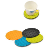 129 6 Pcs Useful Round Shape Plain Silicone Cup Mat Coaster Drinking Tea Coffee Mug Wine Mat For Home