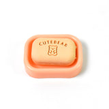 Cute Soap Shaped Erasers With Plastic Case (1 Pc / With Case)