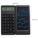 Foldable Calculator With 6 Inch LCD Tablet Digital Drawing Pad Stylus Pen Erase Button Lock Function Smart Calculator   -01