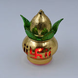 Gold Plated Eco Friendly LED Kalash  for Pooja Mandir (1 pc / Multicolor LED)