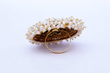 white guchha ring Alloy Gold Plated Ring