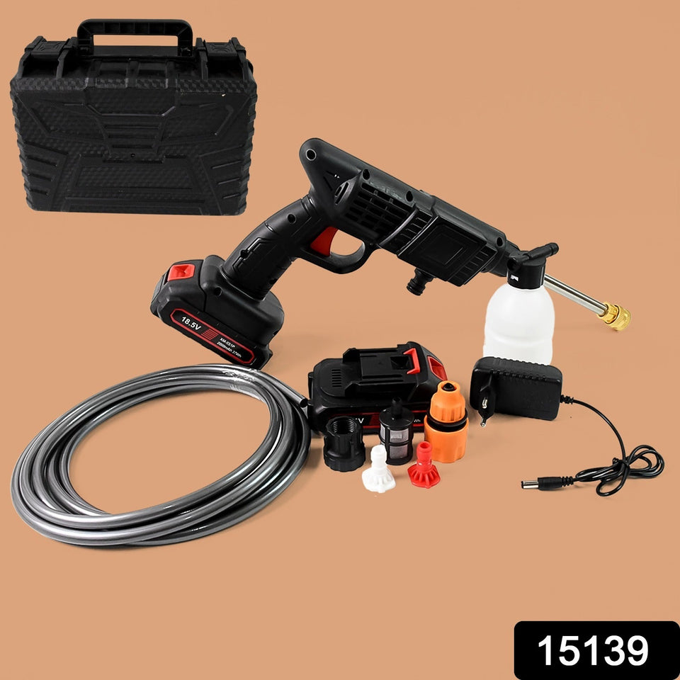 Double Battery 18.5V Rechargeable Electric, Car Washer Gun (1 Set)