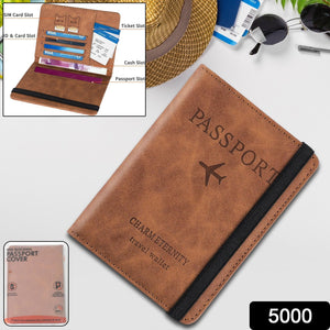 Passport Holder Cover PU Leather Travel Wallet case (1 Pc / 15×11 Cm)